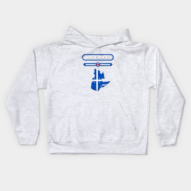 QUEBEC, CANADA, MAP OF QUEBEC. SAMER BRASIL Kids Hoodie by Samer Brasil